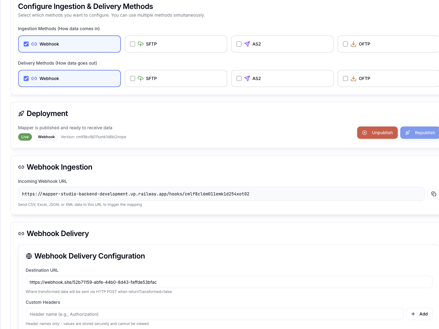 Protokoll-Konfiguration
